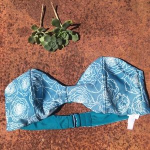 RCVA: Teal Bandeau Swim Top